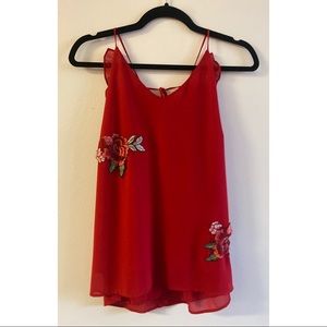 Miami brand red rose tank